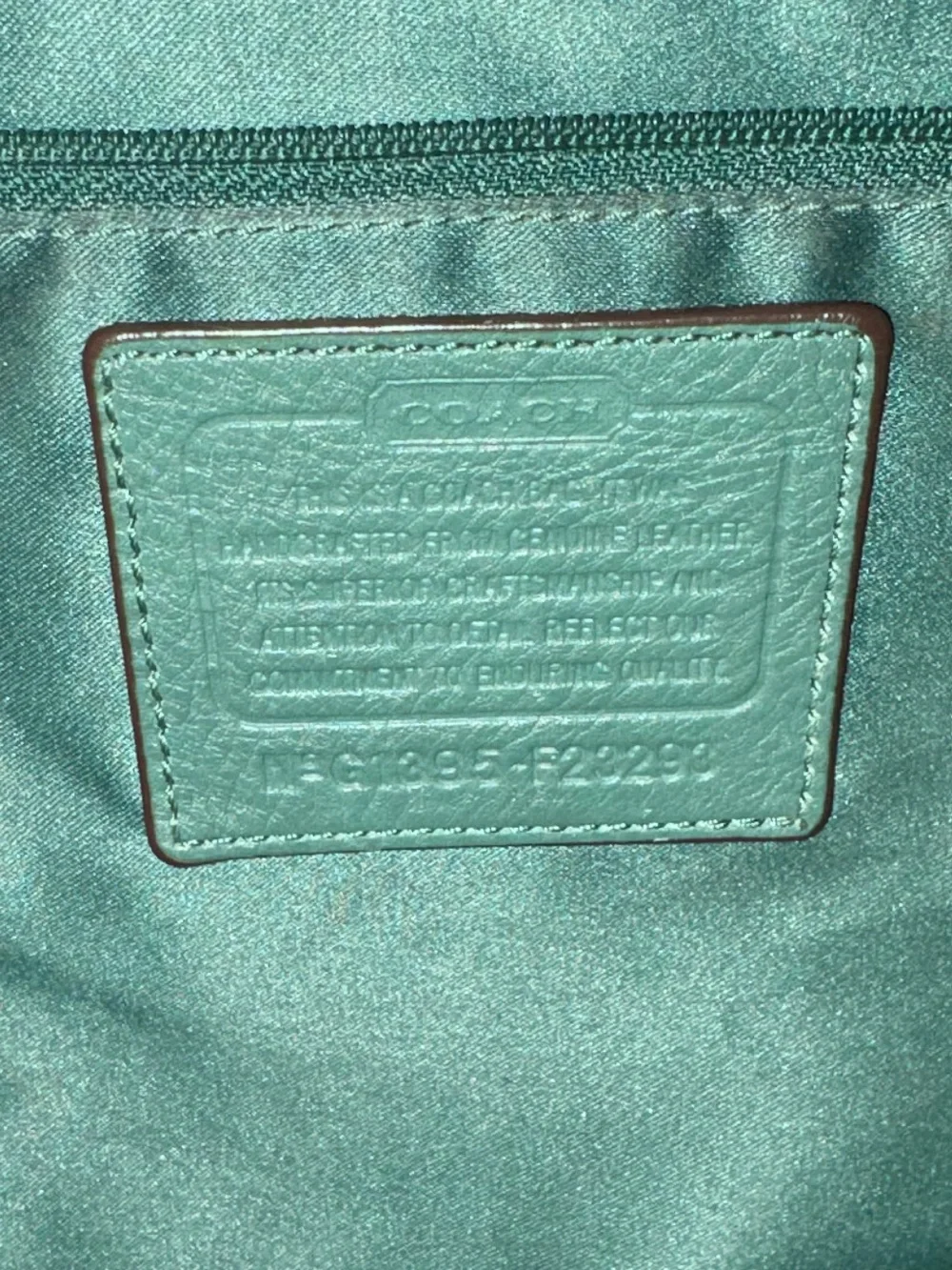 Coach Park Pine Green Pebbled Leather Hobo Bag F23203